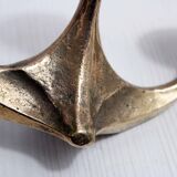 Brutalist bronze candle holder