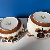 Set of Boch La Louvière salad bowls and dishes, Kimono model, 1970