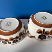 Set of Boch La Louvière salad bowls and dishes, Kimono model, 1970