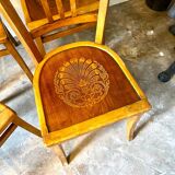 4 bistro chairs in light beech