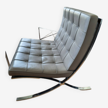 “Barcelona” armchairs by Mies van der Rohe, published by Knoll.