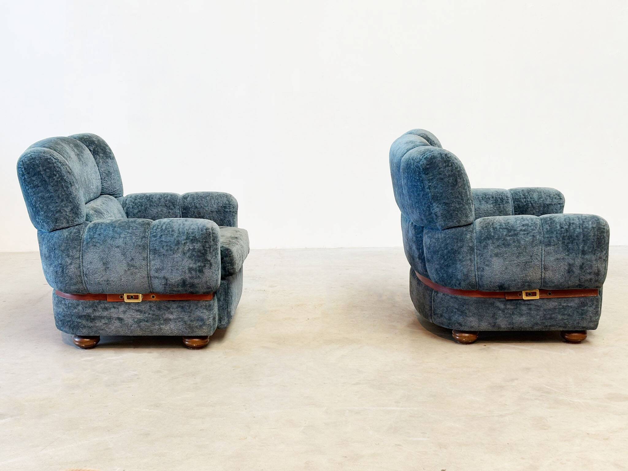 Set of two French lounge chairs