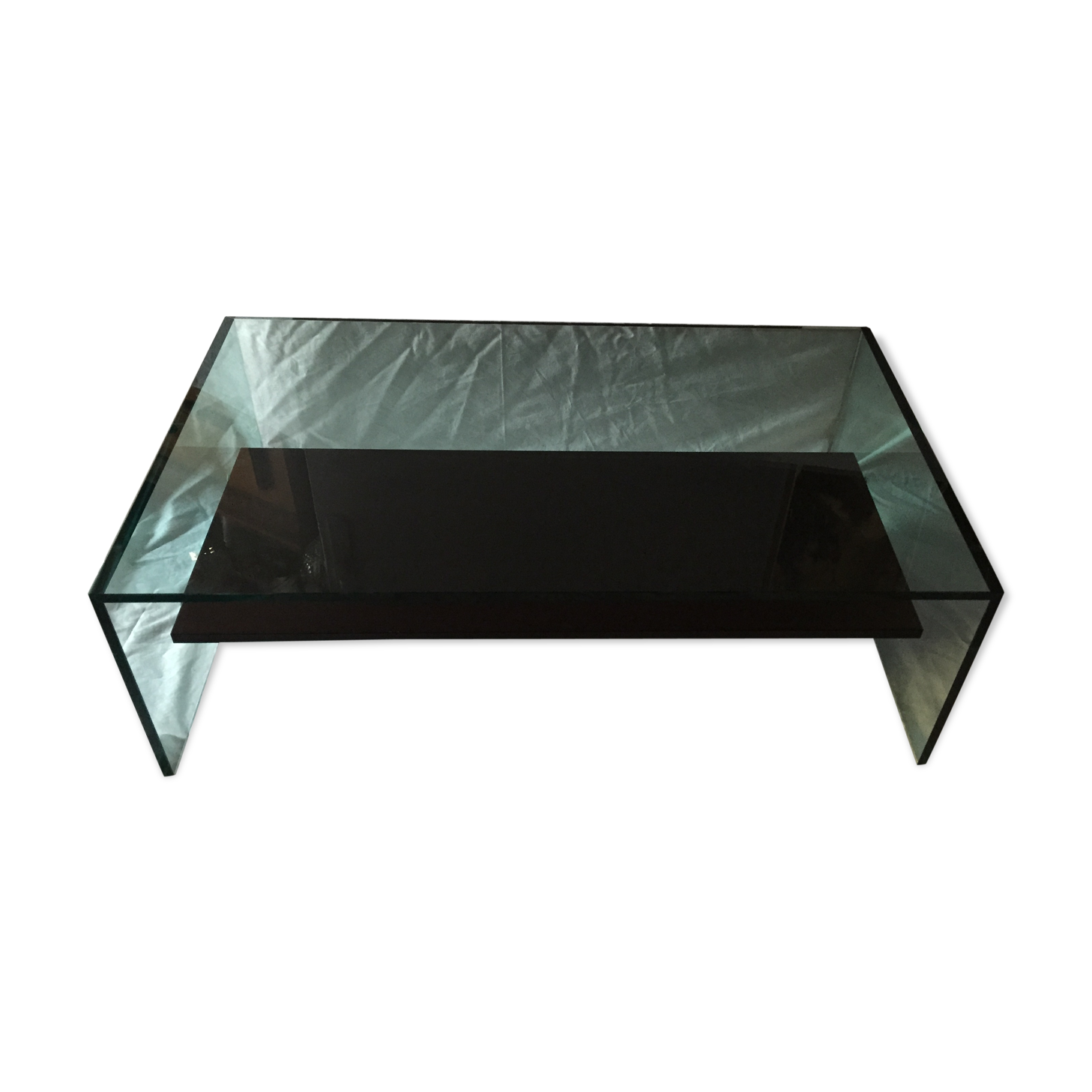 Glass coffee table