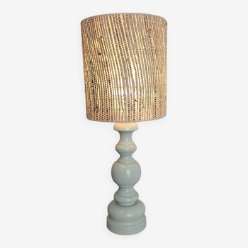 Vintage wooden table lamp from the 1980s revisited