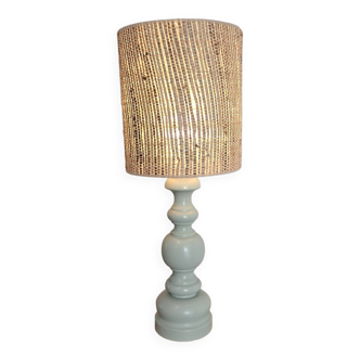 Vintage wooden table lamp from the 1980s revisited