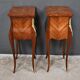Pair of bedside tables in marquetry, Louis XV style – Mid 20th century