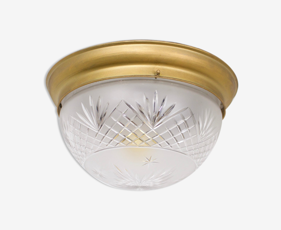 Crystal ceiling lamp Val Saint-Lambert napoleon III style.