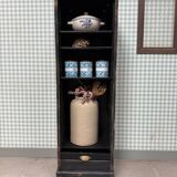 Black patinated curtain filing cabinet