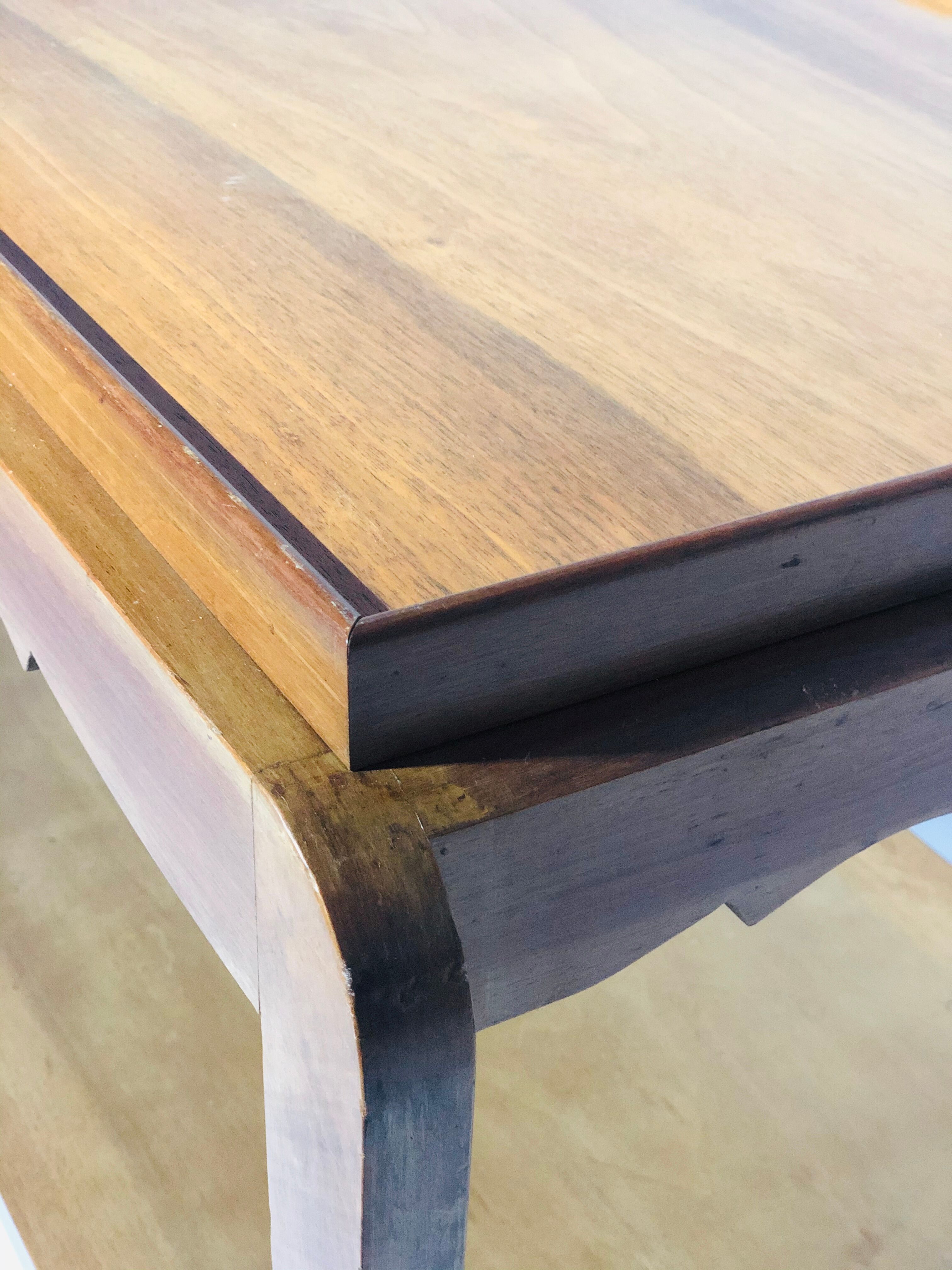 Vintage side table double top oak 1940