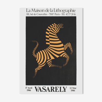 Affiche Zèbre de Victor Vasarely