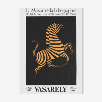 Zebra poster by victor vasarely