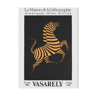 Zebra poster by victor vasarely