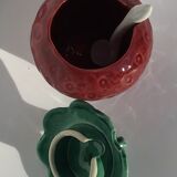 Slurry strawberry jam jar