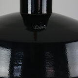 Black industrial enamel pendant light Vintage from Emo, 1960s