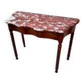Console Louis XV, marbre et noyer, XVIIIe siècle - France