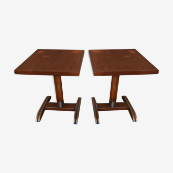 Lot deux deux tables bistrot vintage