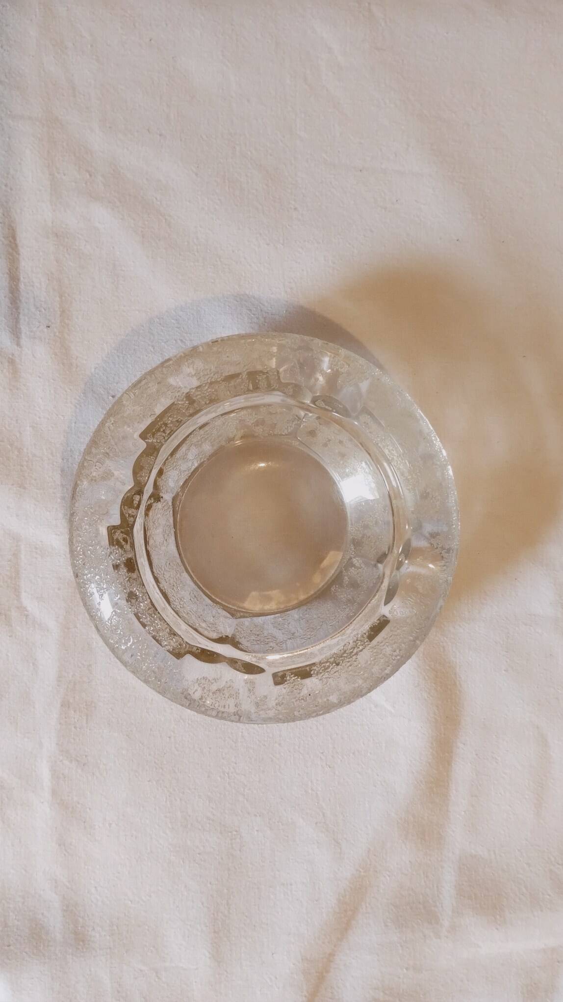 Thick glass ashtray from the 70s