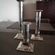 Suite of three neoclassical candle holders in silver bronze - Art Deco - 1920s/1930s