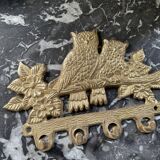 Golden brass owl hook