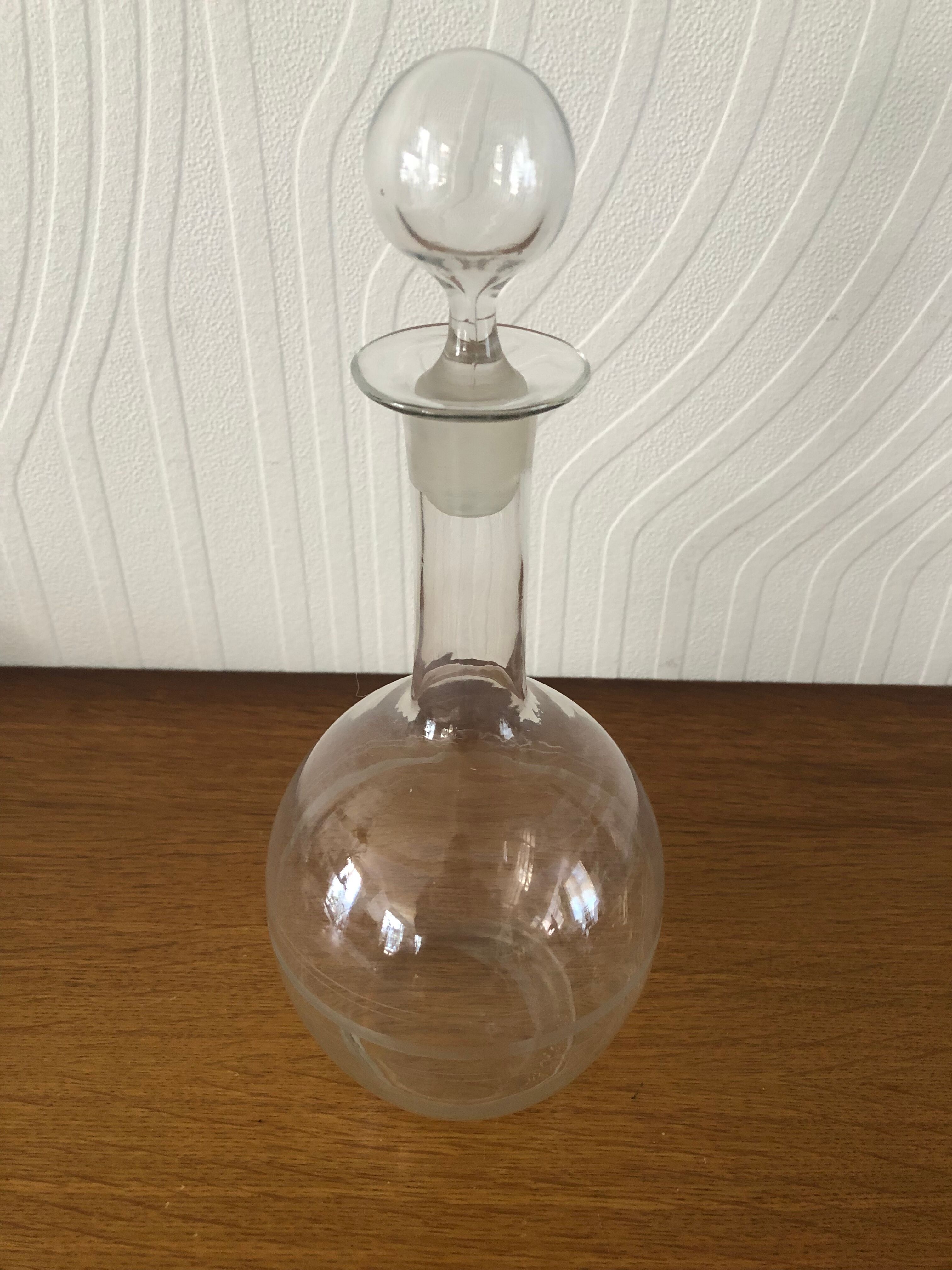 Wine decanter, water or alcohol in glass