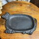 Antique cast iron meat plate