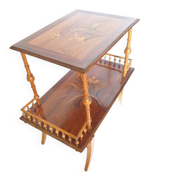 Table à thé Art Nouveau école de Nancy, début XXe