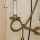 Vintage Twisted Wall Light Three Branches with Pendants