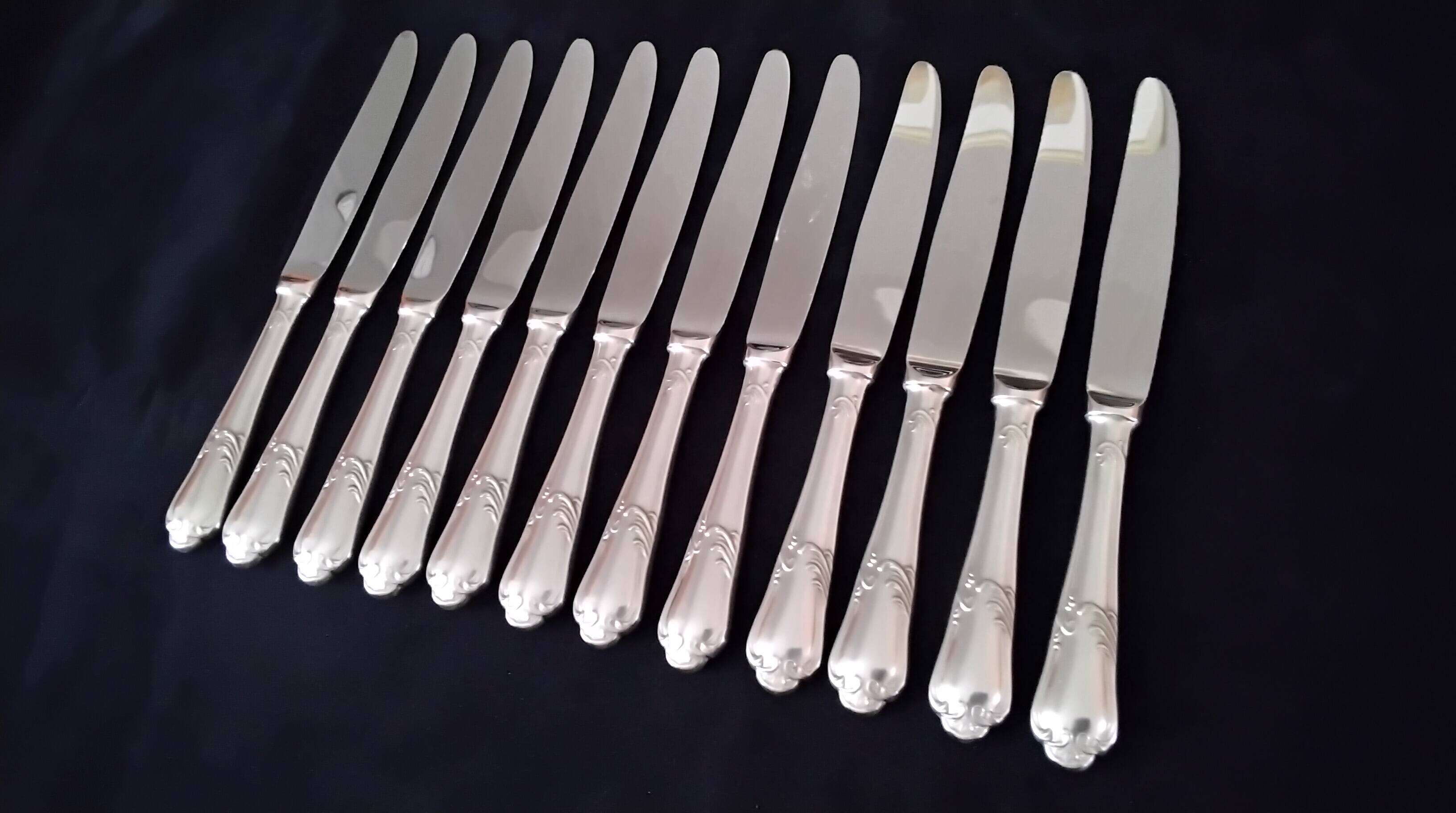 12 Guy Degrenne Rocaille Table Knives Louis XV Style