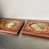 Paire de cadres en bois