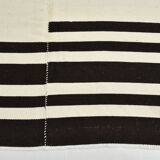 Black Beige Modernist Vintage Kilim Rug, 240x392Cm