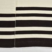 Black Beige Modernist Vintage Kilim Rug, 240x392Cm