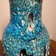 Vallauris ceramic pitcher blue lava 60s