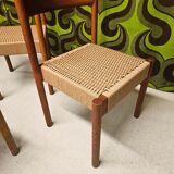 Lot de 4 chaises danoises, 1970