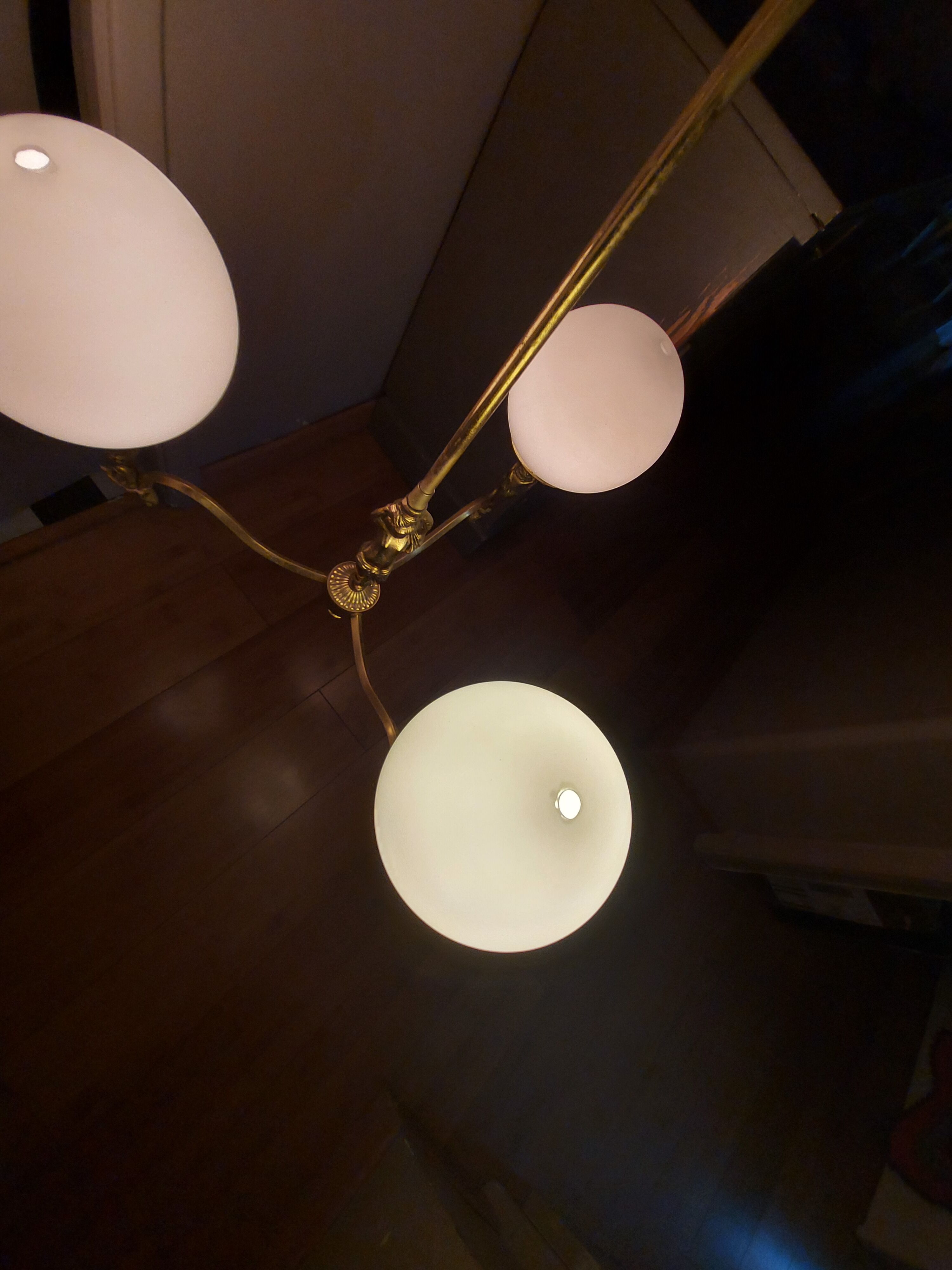 60'S vintage brass chandelier, Cherubin