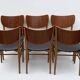 Danish Dining Chairs Set of 6 by Niels and Eva Koppel Slagelse Mobelfabric