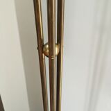 Floor lamp in brass and fabric 50s