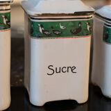 6 old spice pots decorated with ducks