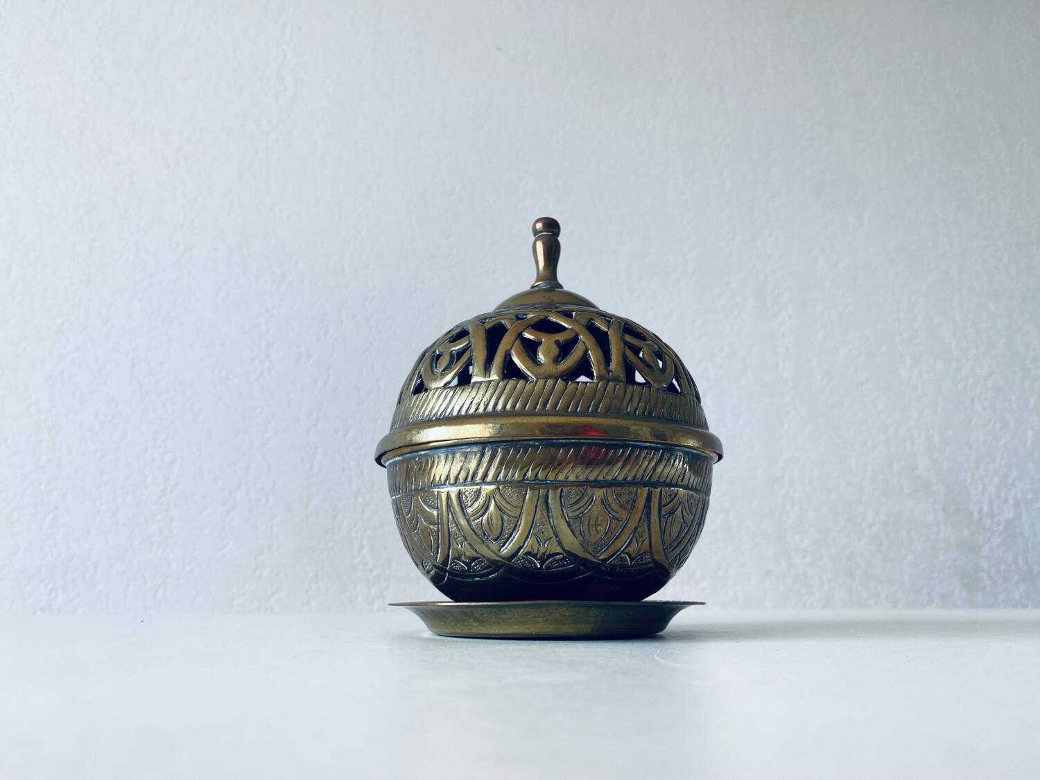 Indian brass lamp