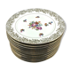 12 flat plates made of Limoges porcelain