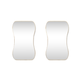 Pair of mirrors in the style of Gio Ponti. Circa 1970.