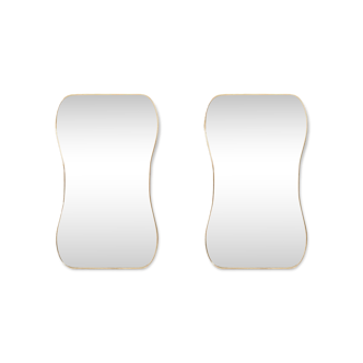 Pair of mirrors in the style of Gio Ponti. Circa 1970.