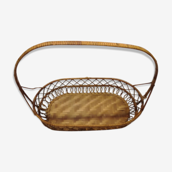 Braided rattan basket