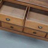Antique French Light Oak Apothecary / Filing Cabinet, 1920/30s