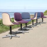 6 Wilkhahn "space age" chairs, circa 1970.