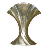 Vintage flared brass vase, sculptural vase, brutalist vase, fan vase, made in Germany