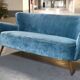 Sofa 50s 60 blue gray