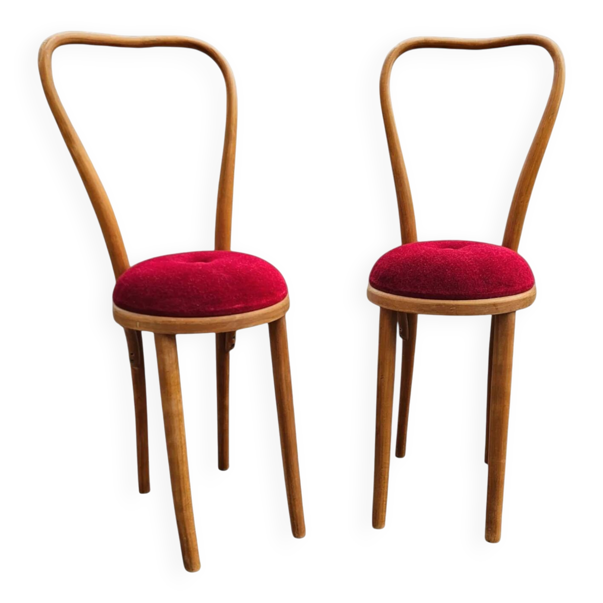 2 x rare bentwood side chair 1960s