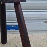 Solid wood tripod stool