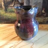 Signed varnished sandstone pitcher