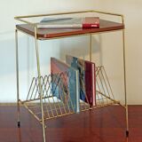 Vintage magazine rack end table, 1960s